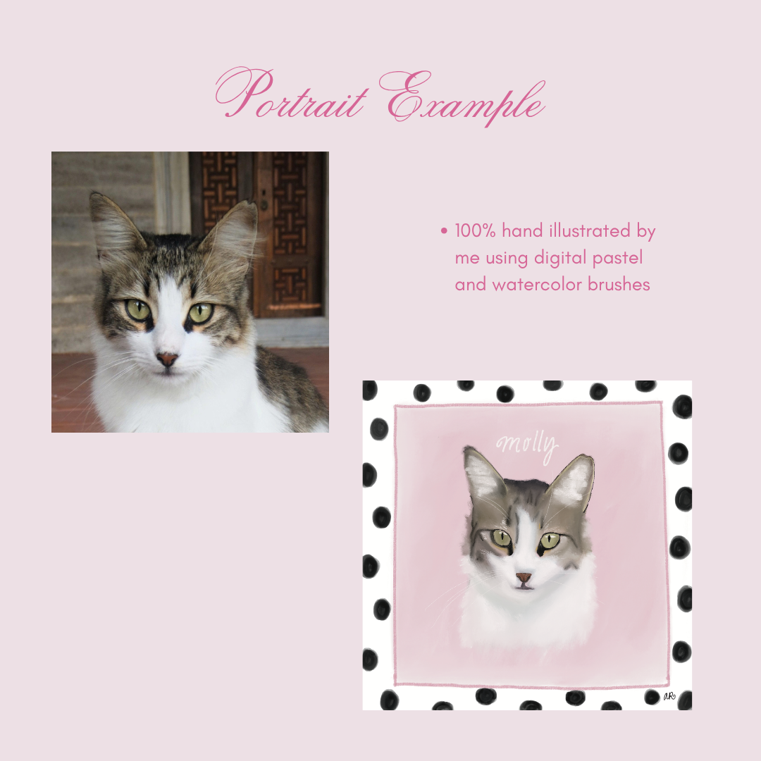 Custom Digital Pet Portrait