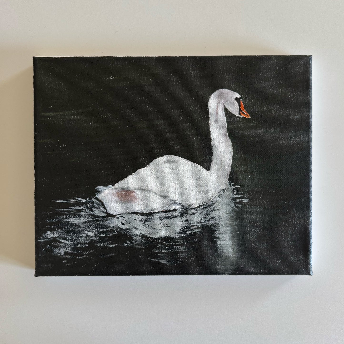 Original 8"x10" Swan Acrylic Painting V.2